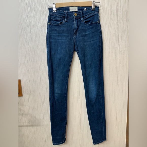 Frame Le Skinny de Jeanne Dark Blue size 24 - Picture 1 of 7